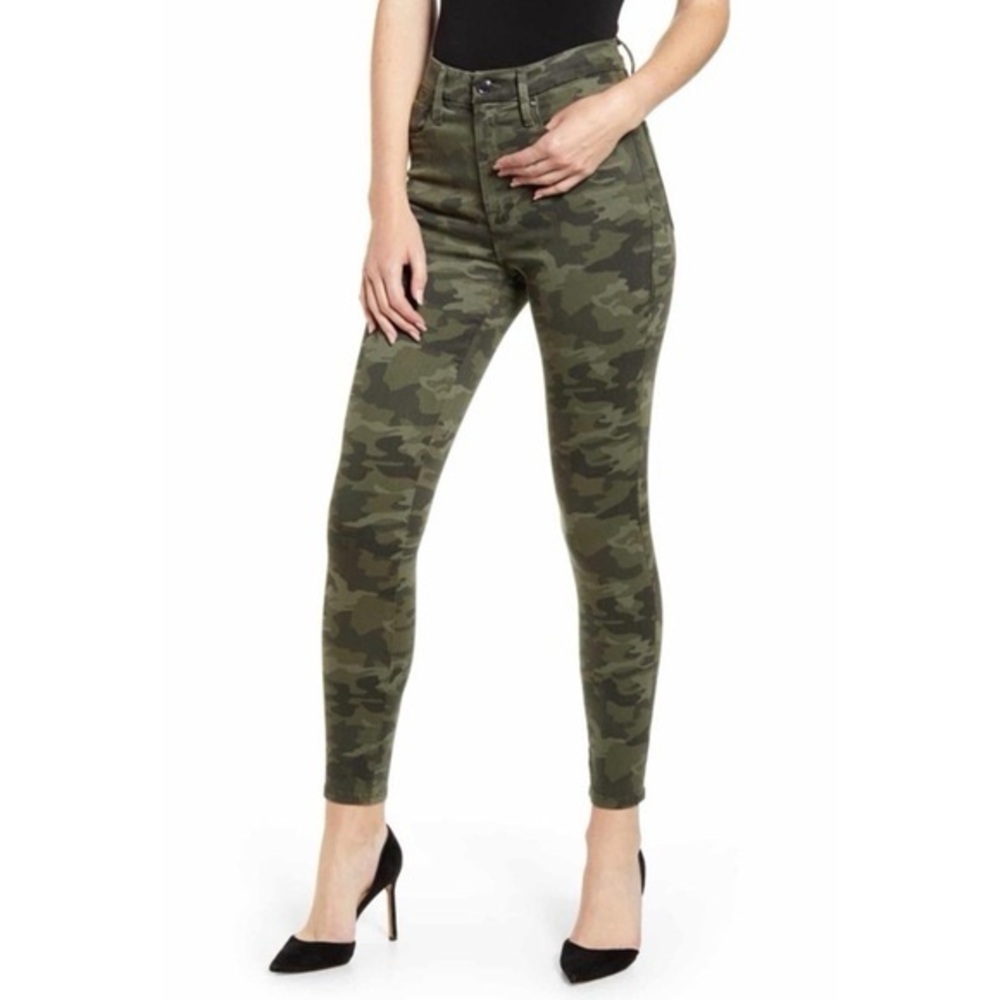 Good American Good Waist Skinny Jeans Camo Size 27